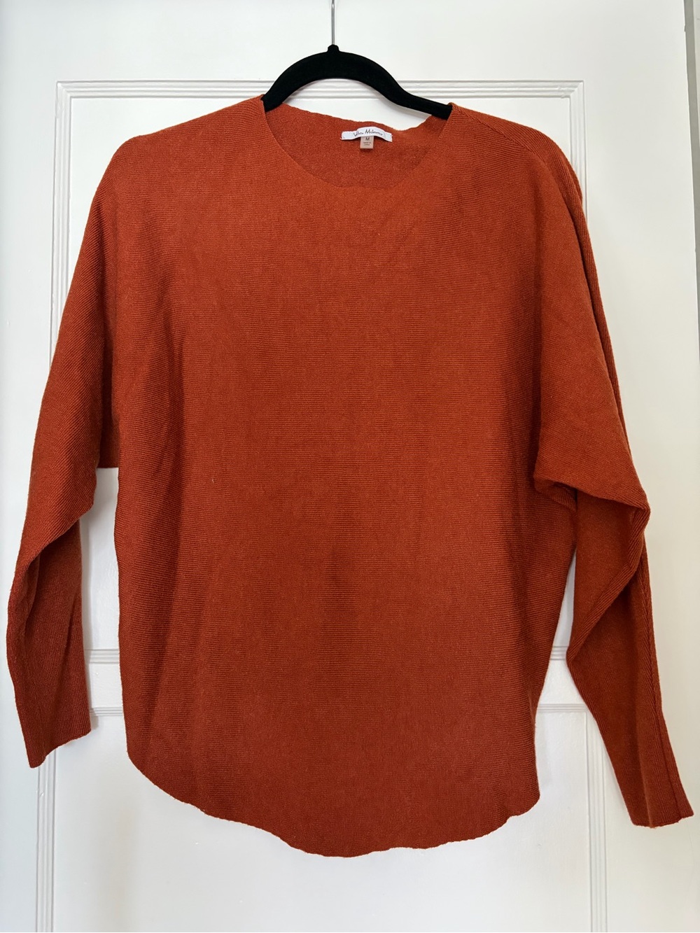 Womens Crewneck Sweater in Burnt Orange
